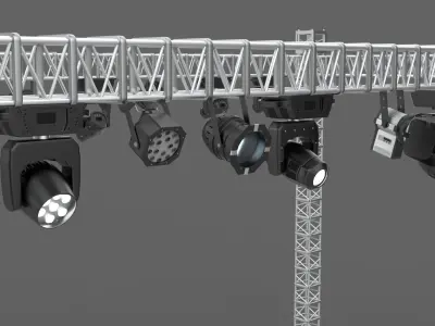 stage light set 3D model