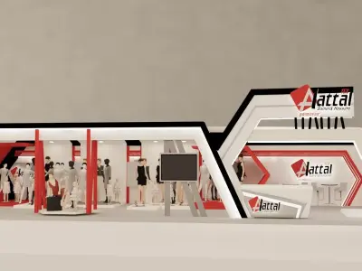 Exhibition Booth Cloths 3Ds Max 2018 - Vray 3D model