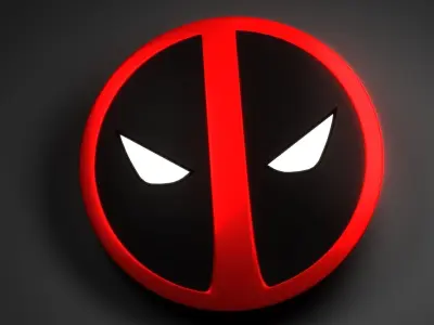 deadpool logo animated Low-poly 3D model