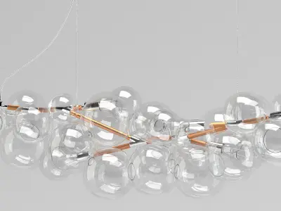 Pelle Long Bubble Chandelier 3D model