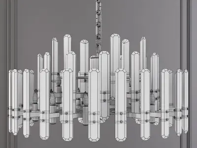 Restoration Hardware BONNINGTON 3-TIER CHANDELIER 36 Black 3D model