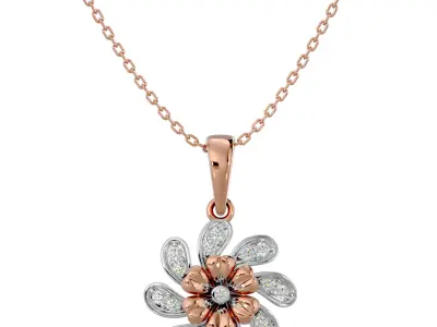 Light Minimalist Diamond Ring Earrings Pendant Set 3D print model