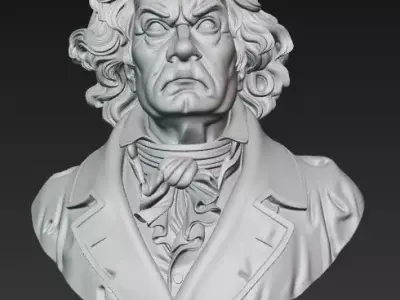 Ludwig van Beethoven Bust 3D print model