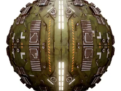 PBR Sci-Fi Industrial Texture 48 Low-poly 3D model