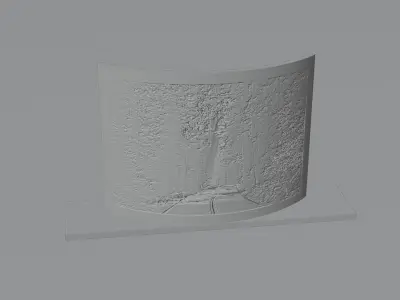 Nature Lithophane 3d print 3D print model