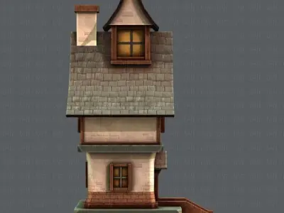 House Cartoon V06 Low-poly 3D model