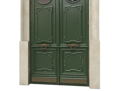 Entrance classic door 55 3D model
