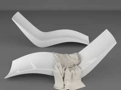 Modern Sun Lounger 6 3D model