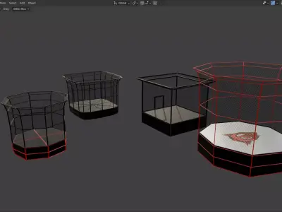 Street fighting style cages  3D model