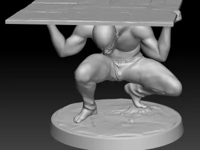 On shoulder of man Figture Printing 3D print model