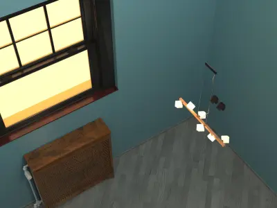 Bedroom Type 1 Interior Design without Furnitures 3D model