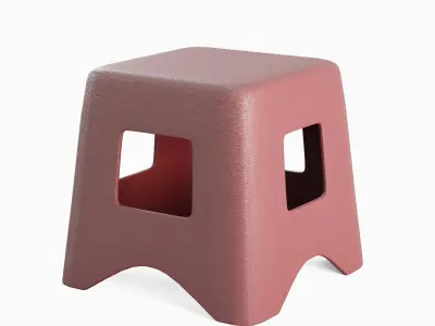 Plastic Stool 02 3D model