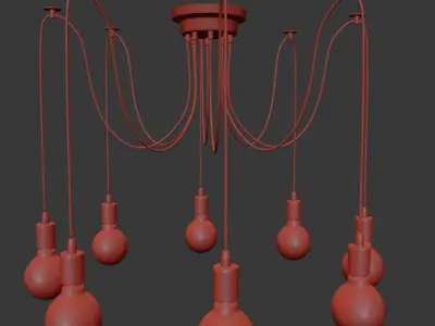 Wire Jungle Pendant Lights 3D model purchase