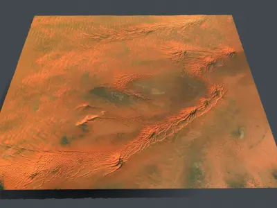 Desert landscape in Libiya  3D model