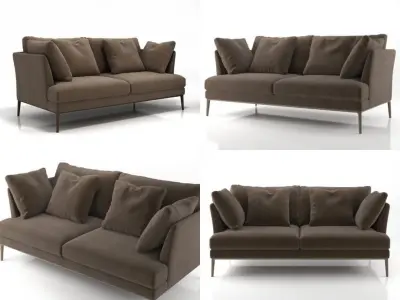 Portofino four different sofas with cushions 3D model