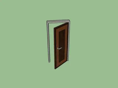 Doors  wood Low-poly 3D model