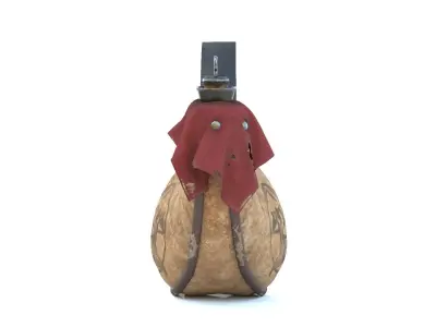 Game Ready Pocket Flask Low-poly 3D model