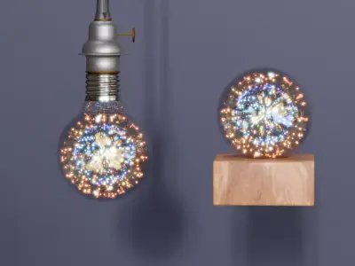 Fireworks Lamps 2patterns 3D model