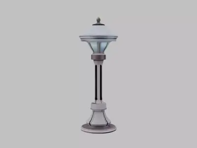cobbled street section 4 scifi Low-poly 3D model
