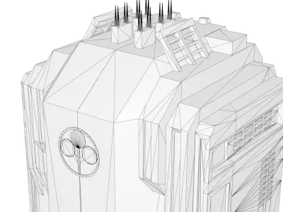 Arasaka Tower Low-poly 3D model