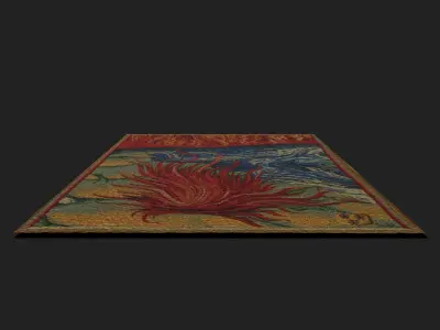 Fire Tapestry  Low-poly 3D model