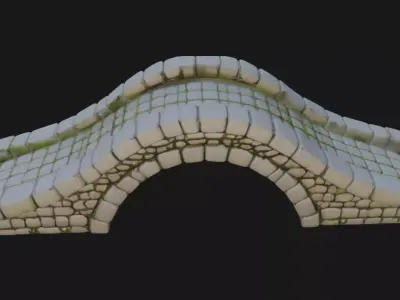 Old Stone Bridge 3d Model 3D model