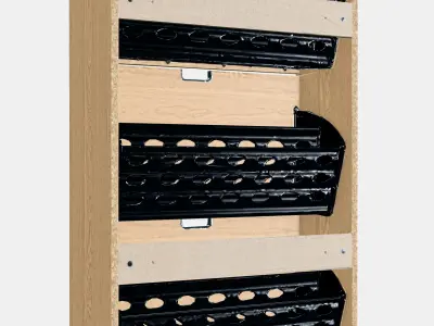 STALL Shoe cabinet with 3 compartments 1 Low-poly 3D model