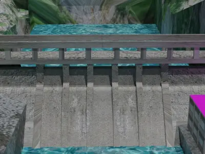 3D VIEW DAM WITH HIGH QUALITY TETXTURES Free 3D model