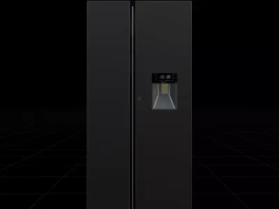 Side By Side Refrigerator With Water Stream 3D model