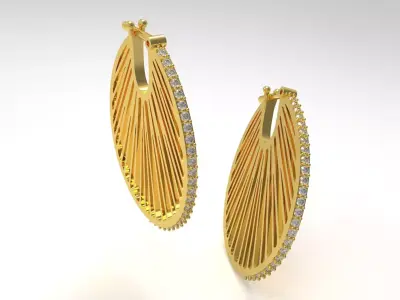 gold jewelry earring  je0037 3D print model