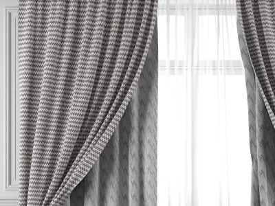 Curtain Set 458 3D model