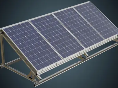  Solar Cell 1 Basic Low-poly 3D model