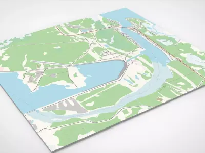 Cityscsape Grand Rapids Manitoba Canada 3D model