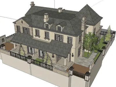 Nobility-History-Castle-Villa-0126 architectural house 3D model