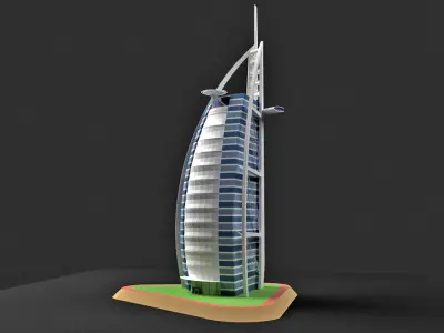 Burj Al Arab Hotel Dubai 3D model