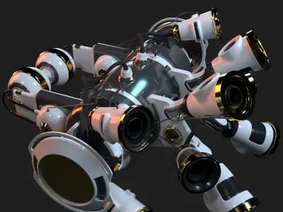Spaceship Spherical 3D model