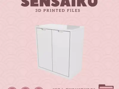 TONSTAD Cabinet with Doors 32 In for Dollhouse - IKEA - 3D Print 3D print model