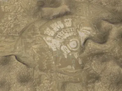 Mecca - 3D City Topography Terrain Low-poly 3D model