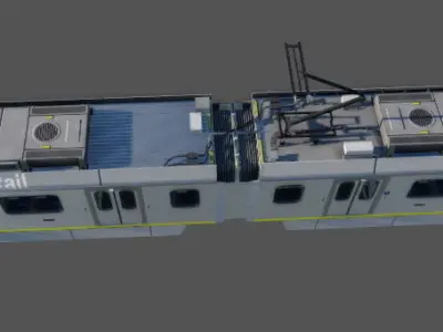 Light Rail Train Kinki Sharyo P3010 Free low-poly 3D model