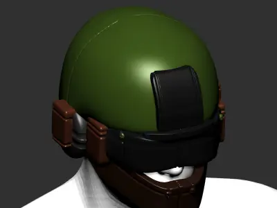 helmet high poly sculpt 3d printable  3D model