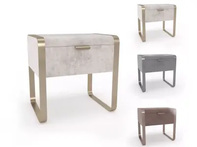 Nightstand Cantori Elvis bedside table with drawers 3D model