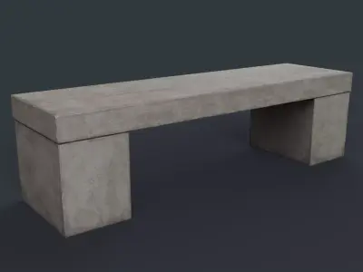 Modern Outdoor Bench 78 PBR Game Ready Low-poly 3D model