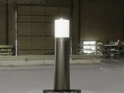 Low-Poly Light Columns Basic Version Package