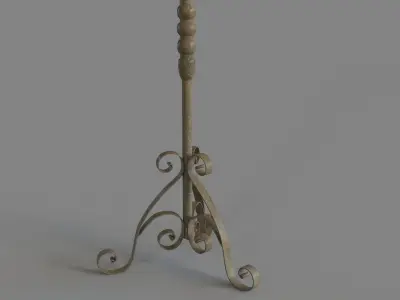 Brown Metal Rustic Candle Lantern 3D model