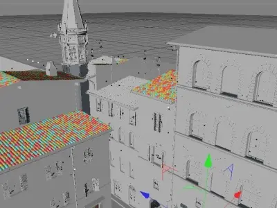Square in Firenze - Piazza signoria Firenze 3D model