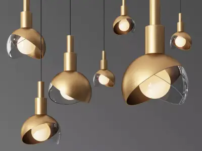Modern Pendant Light suspension 3D model