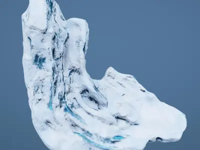 Iceberg ice mountain cartoon 2 3D model