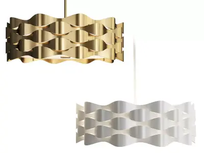 Coastal Current LED Drum Pendant Light Low-poly 3D model