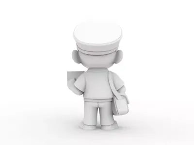 Cartoon Postman 3D Printable 3D print model