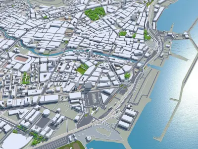 Santa Cruz De Tenerife Spain Low-poly 3D model